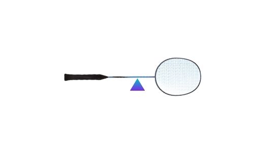A badminton racket with even balance