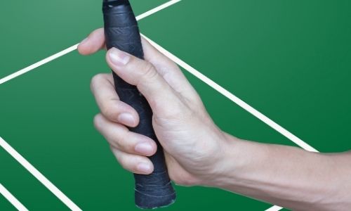 Forehand grip in badminton
