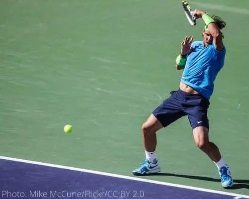 Nadal playing forehand topspin