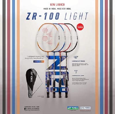 Yonex zr 100 light features