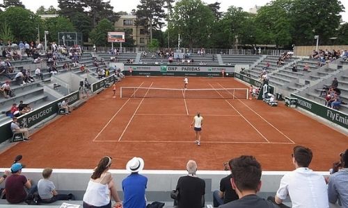 Clay court, one the common types of tennis courts