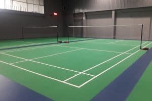 Badminton net used for indoors